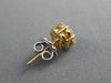 ESTATE 1.15CT DIAMOND 14K YELLOW GOLD CLASSIC FLOWER CLUSTER STUD EARRINGS 24554