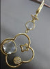 ESTATE LARGE 3.88CT DIAMOND & MULTI GEM 14KT YELLOW GOLD 4 LEAF CLOVER EARRINGS