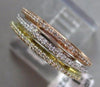 ESTATE .26CT DIAMOND 14KT WHITE YELLOW & ROSE GOLD STACKABLE SEMI ETERNITY RING