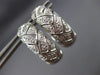 ESTATE .35CT ROUND DIAMOND 14KT WHITE GOLD FILIGREE HUGGIE HOOP EARRINGS #21690