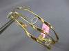 ESTATE .47CT DIAMOND 14KT YELLOW GOLD 3D OPEN MULTI ROW FLEXIBLE BANGLE BRACELET