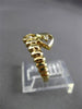 ESTATE .02CT DIAMOND 14KT YELLOW GOLD ETOILE SNAKE DOUBLE HEART LOVE RING #24487