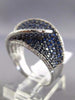 EFFY WIDE 2.78CT DIAMOND & AAA SAPPHIRE 14KT WHITE GOLD 3D INFINITY LOVE RING