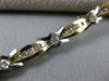 ESTATE WIDE 2.61CT DIAMOND 14K WHITE & YELLOW GOLD ETOILE X LOVE TENNIS BRACELET