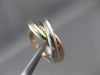 ESTATE 14KT TRI COLOR GOLD CLASSIC TRINITY WEDDING ANNIVERSARY RING 9mm #23559