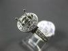 ESTATE 1.12CT DIAMOND 14KT WHITE GOLD HALO FILIGREE SEMI MOUNT ENGAGEMENT RING