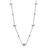 ESTATE AAA BLACK SPINEL & SOUTH SEA PEARL 18KT BLACK GOLD BY THE YARD NECKLACE