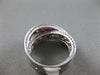 ESTATE WIDE 2.04CT DIAMOND & AAA RUBY 14KT WHITE GOLD 3D CRISS CROSS LOVE RING