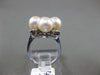 ANTIQUE .20CT OLD MINE DIAMOND & AAA PEARL 14KT WHITE GOLD 3D ETOILE FLOWER RING