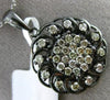 ESTATE .63CT FANCY DIAMOND 18KT BLACK GOLD 3D ETOILE FLOWER FLOATING PENDANT