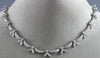 ANTIQUE 1.50CT DIAMOND 18KT WHITE GOLD 3D CLASSIC FLORAL DROP NECKLACE #4965