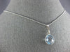 ESTATE 4.0CT AAA BLUE TOPAZ 14KT WHITE GOLD 3D CLASSIC BEZEL OVAL PENDANT