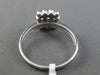 ESTATE .07CT DIAMOND 14K WHITE GOLD 3D SQUARE FILIGREE MILGRAIN CLUSTER FUN RING