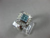 LARGE 1.0CT WHITE & BLUE DIAMOND 14K WHITE GOLD ROUND & PRINCESS FRIENDSHIP RING