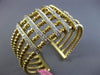 ESTATE 1.10CT DIAMOND 14K YELLOW GOLD 3D MULTI ROW ROPE FLEXIBLE BANGLE BRACELET