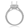 ESTATE .58CT DIAMOND 14K WHITE GOLD 4 PRONG CATHEDRAL SEMI MOUNT ENGAGEMENT RING