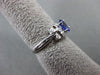 ESTATE .87CT DIAMOND & AAA TANZANITE 14KT WHITE GOLD BUTTERFLY FUN RING #11092