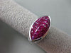 ESTATE WIDE 5.80CT DIAMOND & AAA EXTRA FACET RUBY 18KT WHITE GOLD 3D ETOILE RING