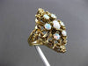 ANTIQUE EXTRA LARGE 1.40CT AAA OPAL 14KT YELLOW GOLD FILIGREE FUN RING #22962