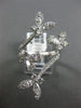 ESTATE EXTRA LARGE 1.73CT DIAMOND 18KT WHITE GOLD 3D MULTI BUTTERFLY LOVE RING