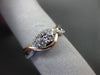 ESTATE .35CT DIAMOND 14K WHITE & ROSE GOLD 3D 2 STONE INFINITY LOVE PROMISE RING