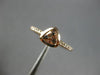 ESTATE .45CT DIAMOND & AAA TRILLION CUT MORGANITE 14KT ROSE GOLD BEZEL FUN RING