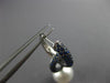 ESTATE LARGE 3.0CT AAA SAPPHIRE & AAA SOUTH SEA PEARL 18K WHITE GOLD 3D EARRINGS
