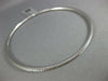1.55CT DIAMOND 18K WHITE GOLD ROUND INFINITY MILGRAIN ETERNITY BANGLE BRACELET