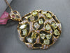 ESTATE LARGE 3.62CT WHITE & FANCY YELLOW DIAMOND 18K GOLD 3D OPEN CIRCLE PENDANT