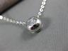 ESTATE .14CT ROUND CUT DIAMOND 18KT WHITE GOLD 3D SOLITAIRE BEZEL PENDANT #596