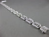 ESTATE WIDE 1.40CT DIAMOND 14KT WHITE GOLD 3D FILIGREE MILGRAIN TENNIS BRACELET