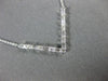 ESTATE .35CT ROUND & BAGUETTE DIAMOND 14K WHITE GOLD 3D CLASSIC V SHAPE NECKLACE
