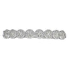 ESTATE LARGE 3.48CT DIAMOND 18KT WHITE GOLD ROUND SEMI ETERNITY BANGLE BRACELET