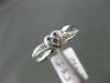 ESTATE .10CT ROUND DIAMOND 14KT WHITE GOLD 3D WAVE SOLITAIRE HEART LOVE RING