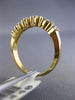 ESTATE .38CT DIAMOND 14KT YELLOW GOLD 3D SEMI ETERNITY WEDDING ANNIVERSARY RING