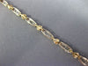 ANTIQUE .84CT DIAMOND 14KT WHITE & YELLOW GOLD 3D CLASSIC HEART BRACELET #17339