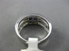 ESTATE 1.03CT ROUND & PRINCESS DIAMOND & AAA SAPPHIRE 14K WHITE GOLD SQUARE RING