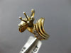 ESTATE .22CT DIAMOND 14K YELLOW GOLD 3D 9 STONE SEMI MOUNT ENGAGEMENT RING #9808