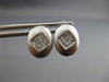 ESTATE .40CT PRINCESS DIAMOND 14KT WHITE GOLD OVAL MATTE & SHINY EARRINGS #7768