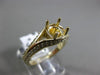 ESTATE .45CT DIAMOND 14K YELLOW GOLD FOUR PRONG ROUND SEMI MOUNT ENGAGEMENT RING