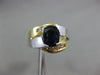 ESTATE 2.0CT DIAMOND & AAA SAPPHIRE 14KT WHITE & YELLOW GOLD 3D ENGAGEMENT RING