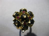 ANTIQUE LARGE 12.45CT AAA RUBY & STAR SAPPHIRE 14KT YELLOW GOLD 3D FLOWER RING
