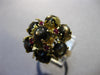 ANTIQUE LARGE 12.45CT AAA RUBY & STAR SAPPHIRE 14KT YELLOW GOLD 3D FLOWER RING