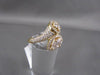 ANTIQUE WIDE DESIGNER 1.94CT DIAMOND 18KT Y GOLD RING