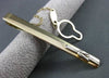 ANTIQUE 14KT WHITE & YELLOW GOLD GENTLEMAN SIMPLE NECKTIE BAR CLASP CLIP #22882