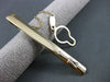 ANTIQUE 14KT WHITE & YELLOW GOLD GENTLEMAN SIMPLE NECKTIE BAR CLASP CLIP #22882