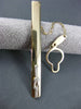ANTIQUE 14KT WHITE & YELLOW GOLD GENTLEMAN SIMPLE NECKTIE BAR CLASP CLIP #22882