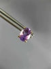ESTATE 1.80CT AAA AMETHYST 14KT YELLOW GOLD 3D OVAL STUD EARRINGS #22822