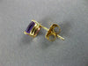 ESTATE 1.80CT AAA AMETHYST 14KT YELLOW GOLD 3D OVAL STUD EARRINGS #22822