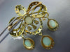 ANTIQUE EXTRA LARGE 7.0CT DIAMOND & OPAL 14K YELLOW GOLD BROOCH / PENDANT #23377